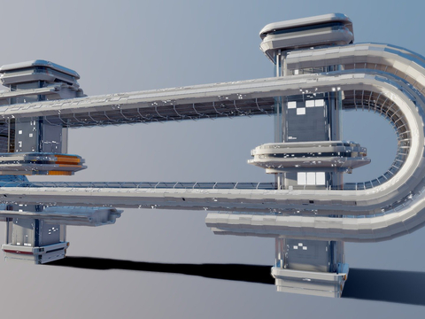 sci-fi structure futuristic architecture space station