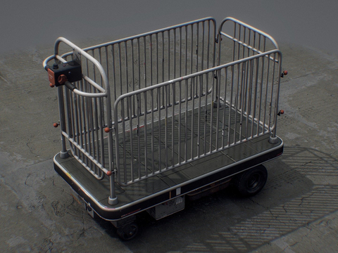 Electric platform industrial equipment trolley