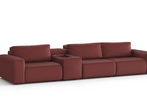 Italian Leather Sofa Multiplayer Sofa