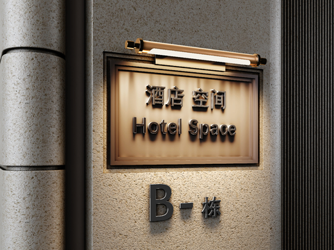 Modern Mirror Front Lights Door Logo Hotel Door