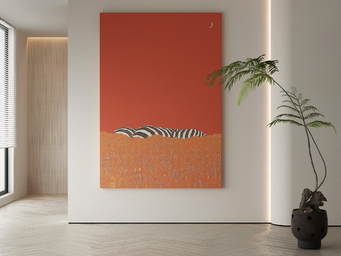 Modern Decorative Painting Red Painting Zebra Painting