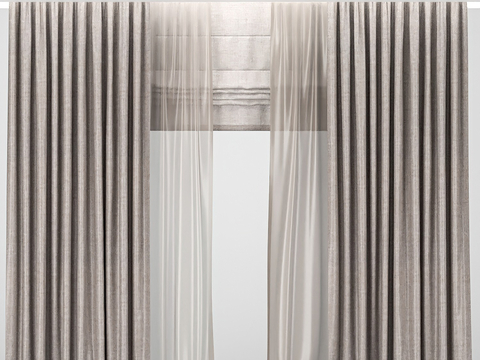 Modern Plain Curtain Screen