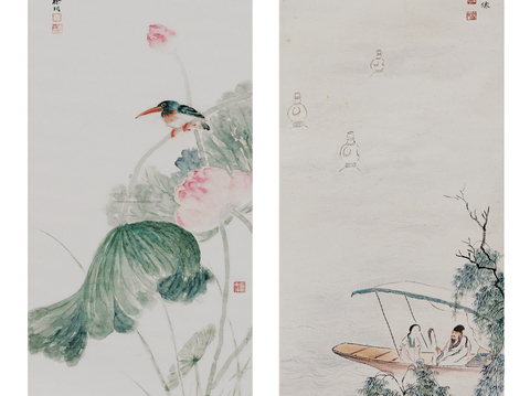 New Chinese Ink Painting Lotus Painting Decorative Painting