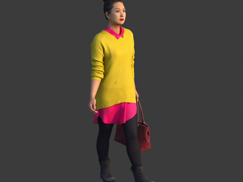 Walking Asian Woman Characters