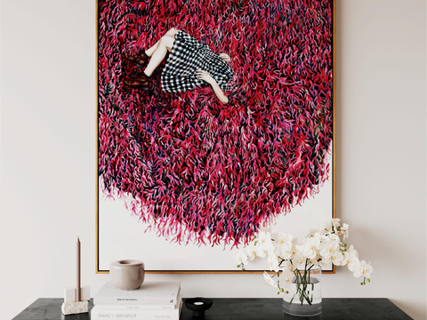 Modern Figure Painting Red Hanging Painting Decorative Painting