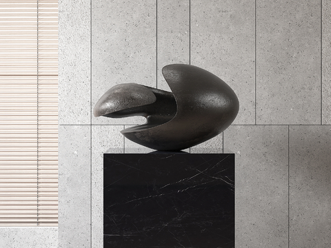 Modern abstract stone sculpture