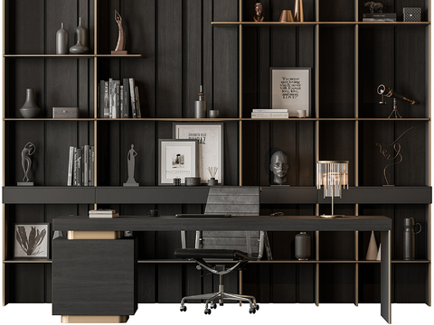 Affordable Luxury Style Desk Bookcase