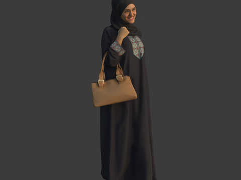 Satchel Muslim woman woman wearing headscarf