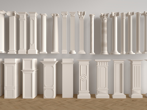 European classical column Roman column Gypsum column