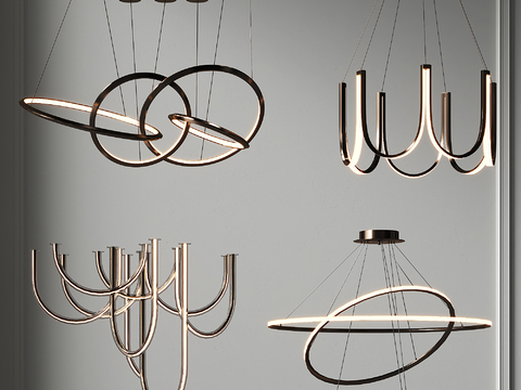 Modern metal chandelier