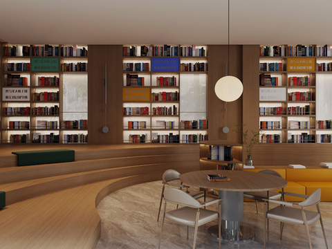 Modern Library Book Bar Reading Room