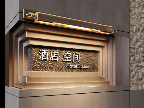 Modern Mirror Front Lights Door Logo Hotel Door