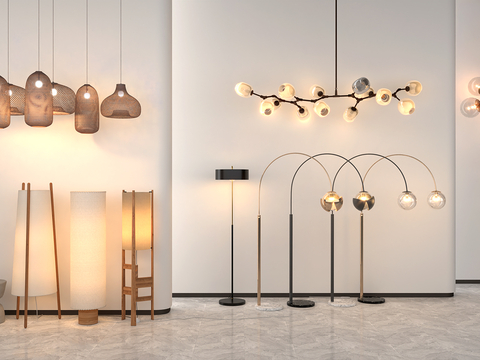 modern chandelier floor lamp