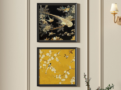 French Art Painting Flower and Bird Painting Decorative Painting