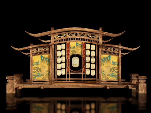 New Chinese-style Art Display Film and TV Props Guofeng Stage