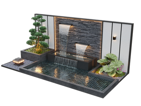 New Chinese-style Fountain Waterscape Wall Dropping Wall