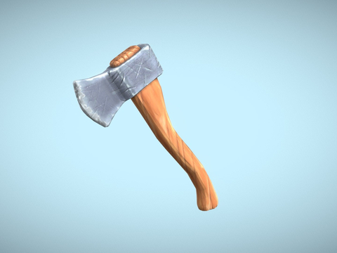 modern hand painted axe