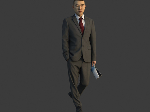 Asian man suit