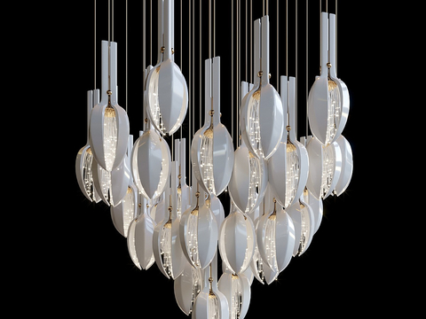 Modern multi-head chandelier