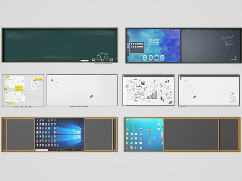 Modern multimedia blackboard drawing board