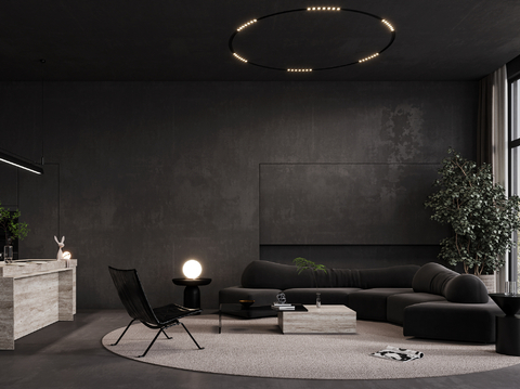 Dark Style Living Room