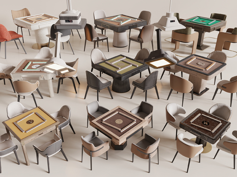 Modern Mahjong Table and Chair