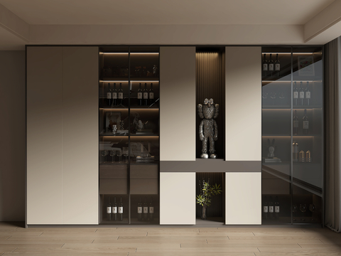 Modern custom wine cabinet