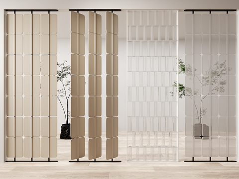 Modern glass partition