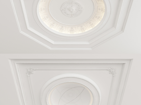 European-style ceiling lamp panel carved lines