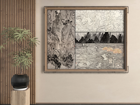 New Chinese Ink Painting Landscape Painting Decorative Painting