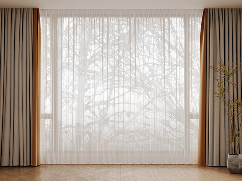 Modern solid color curtain cloth curtain