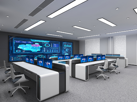 Modern Command Center Control Center Monitoring Room