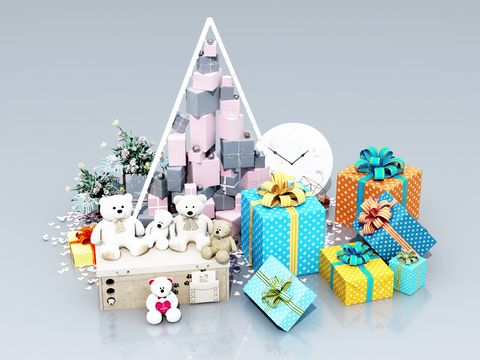 Modern Gift Box Art Display