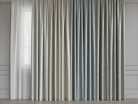 Modern Fabric Curtain Solid Color Curtain