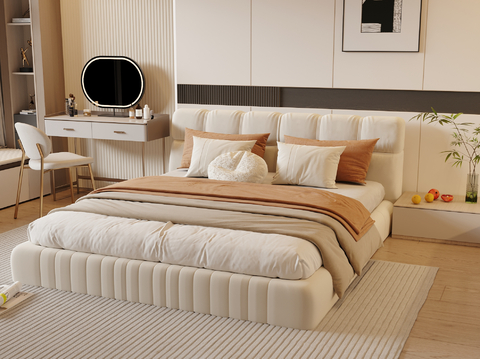 Cream Style double bed