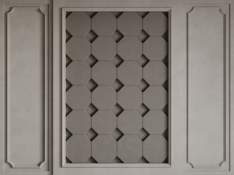 European-style background Panel carved lines