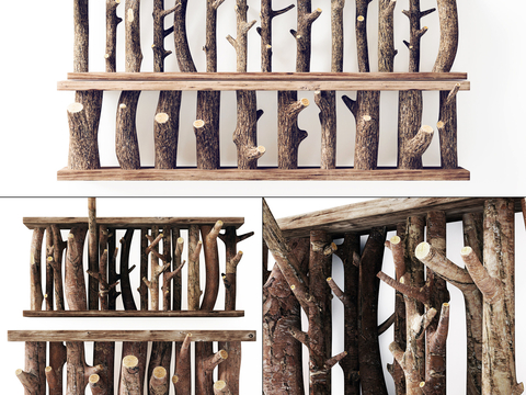 Log Wall Decorations Dead Tree Hanging Ornaments