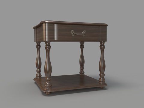 European-style solid wood side table corner table