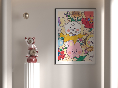 Modern Decorative Painting Cartoon Hanging Painting