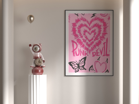 Modern Decorative Painting Love Hanging Painting Cartoon Hanging Painting