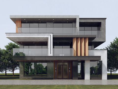 Modern single-family villa exterior