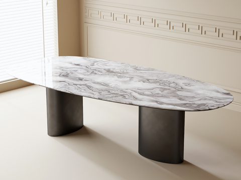 Modern marble dining table