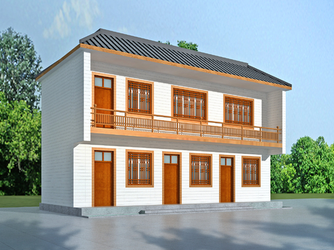 Appearance of new Chinese-style country dwellings self-built houses