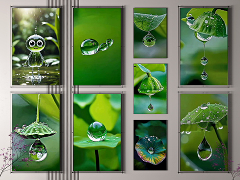 Raindrop Decorative Painting Art Painting Combination Painting Hanging Painting