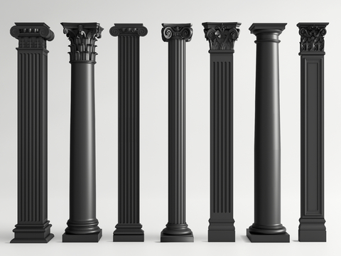 European style column Roman column Gypsum column carving style