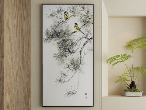 New Chinese Decorative Painting Flower and Bird Painting Hanging Painting