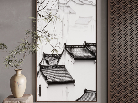 New Chinese Ink Painting Architectural Painting Decorative Painting