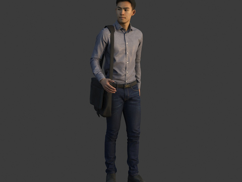 asian man urban figure