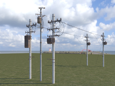 High-voltage line signal tower