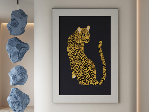 Animal Painting Art Painting Decorative Painting Leopard Hanging Painting